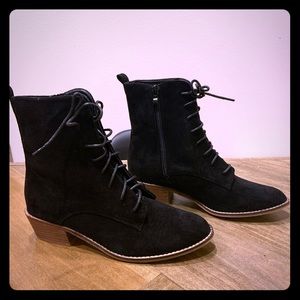 Black Lace Up Booties